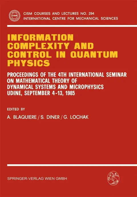 Cover of Information Complexity and Control in Quantum Physics