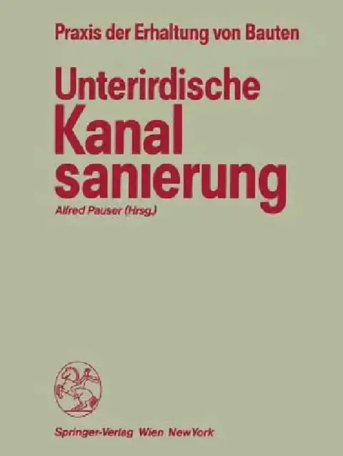 Cover of Unterirdische Kanalsanierung