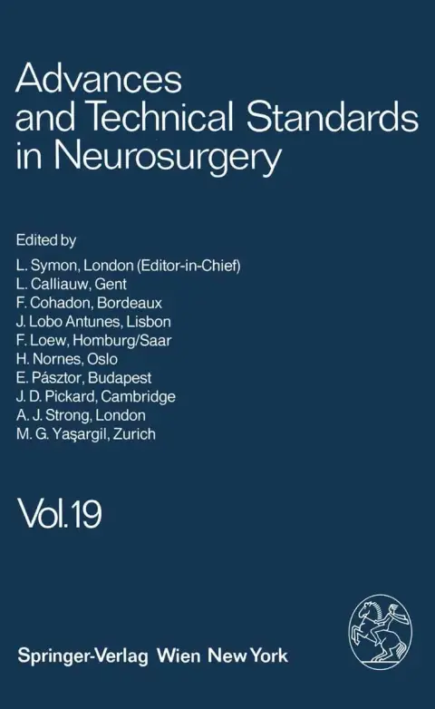 Cover of Advances and Technical Standards in Neurosurgery