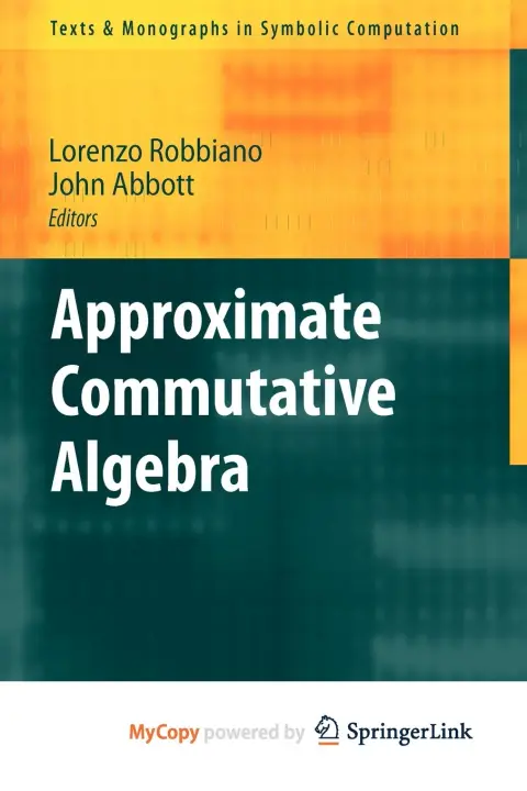 Cover of Approximate Commutative Algebra
