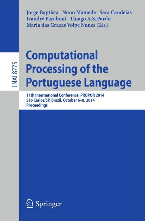 Cover of Computational Processing of the Portuguese Language