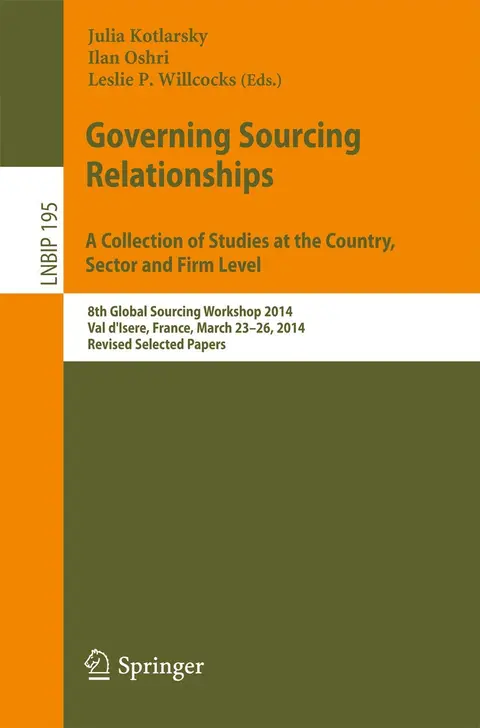Cover of Governing Sourcing Relationships