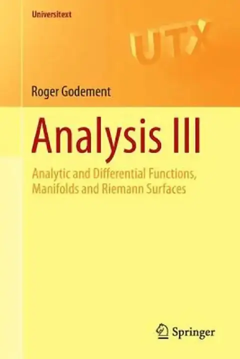 Cover of Analysis III