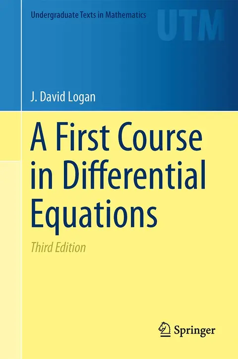 Cover of A First Course in Differential Equations