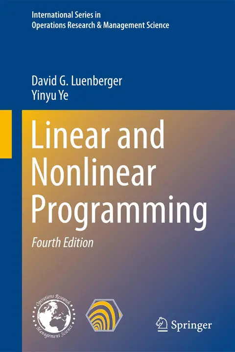 Cover of Linear and Nonlinear Programming