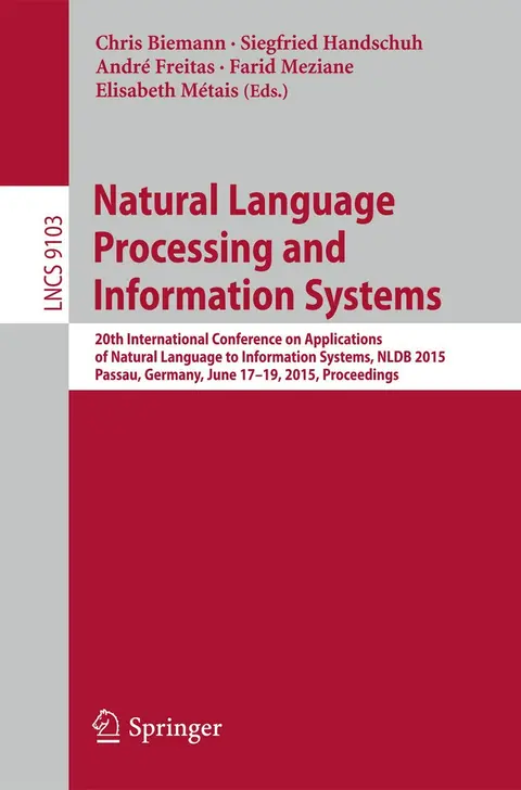 Cover of Natural Language Processing and Information Systems