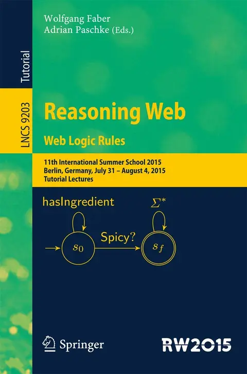 Cover of Reasoning Web. Web Logic Rules