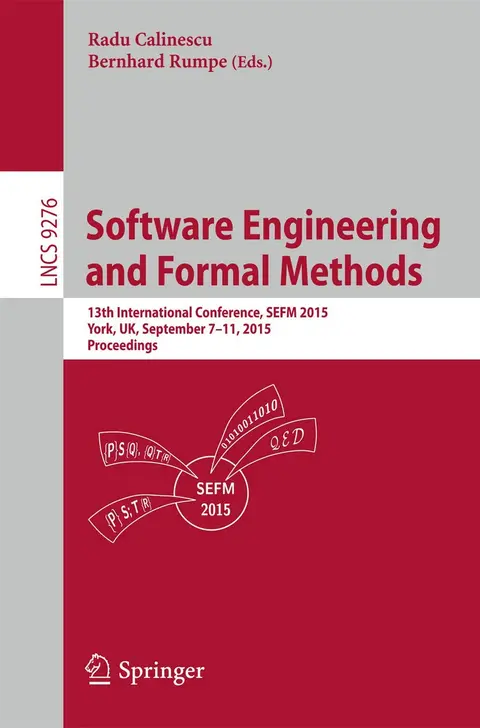 Cover of Software Engineering and Formal Methods