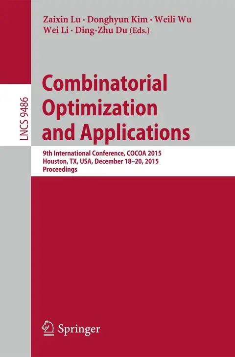 Cover of Combinatorial Optimization and Applications