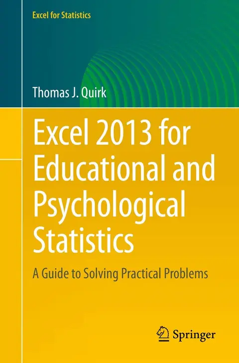 Cover of Excel 2013 for Educational and Psychological Statistics