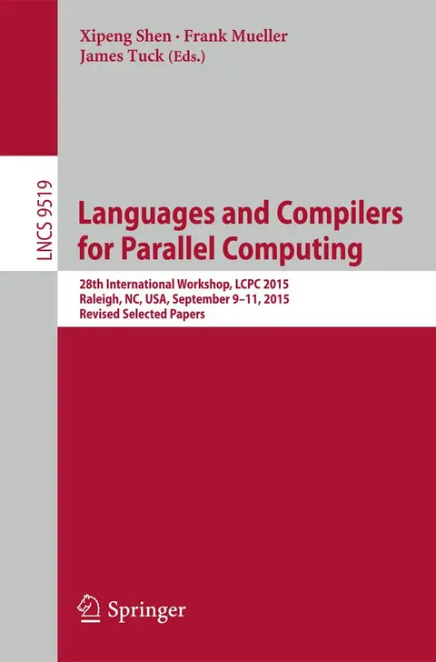 Cover of Languages and Compilers for Parallel Computing