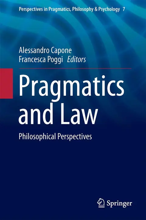 Cover of Pragmatics and Law