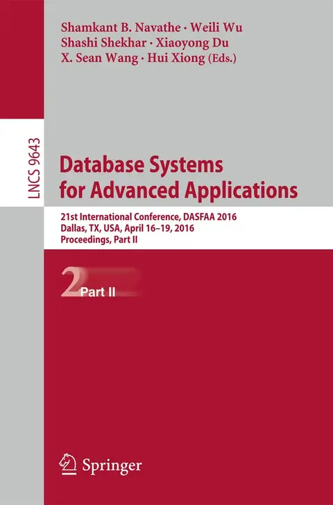 Cover of Database Systems for Advanced Applications