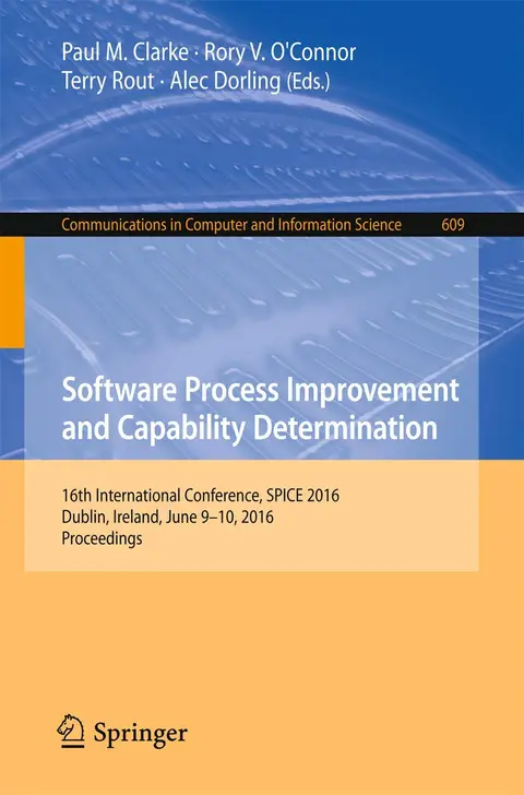 Cover of Software Process Improvement and Capability Determination