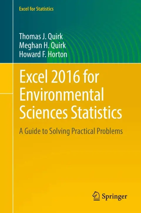 Cover of Excel 2016 for Environmental Sciences Statistics