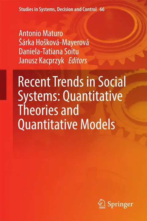 Cover of Recent Trends in Social Systems