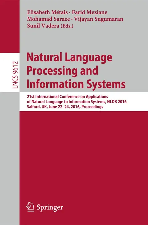 Cover of Natural Language Processing and Information Systems