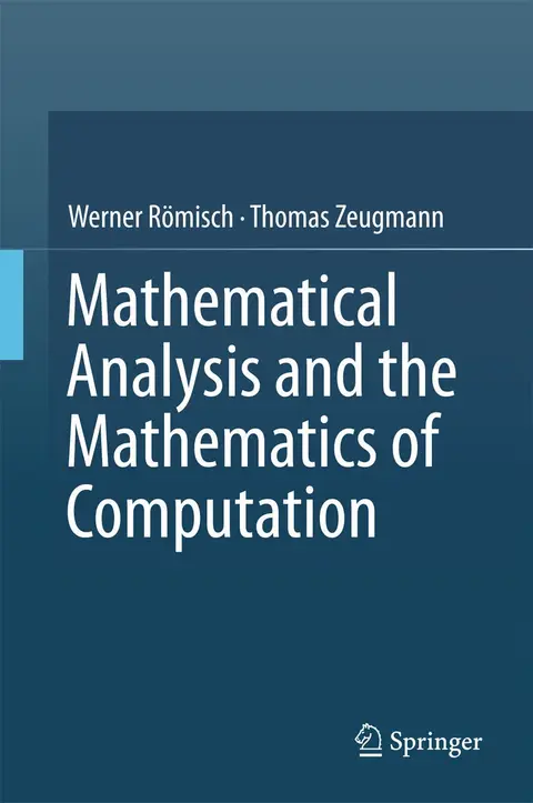 Cover of Mathematical Analysis and the Mathematics of Computation