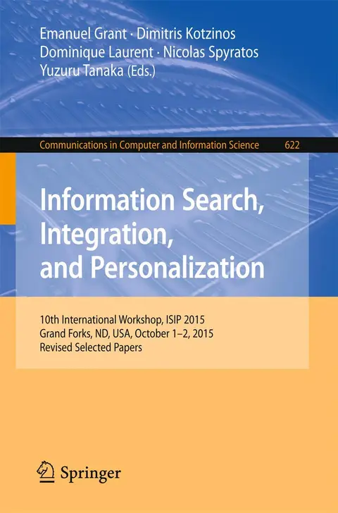 Cover of Information Search, Integration, and Personalization