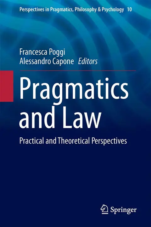Cover of Pragmatics and Law