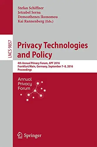Cover of Privacy Technologies and Policy