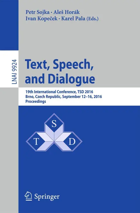 Cover of Text, Speech, and Dialogue