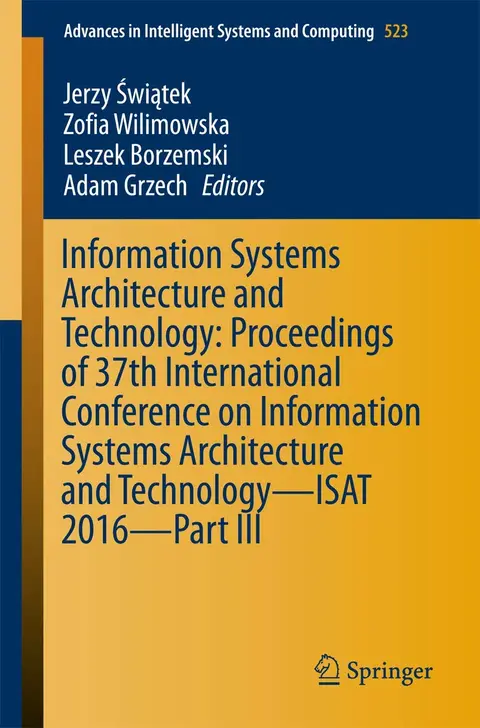Cover of Information Systems Architecture and Technology