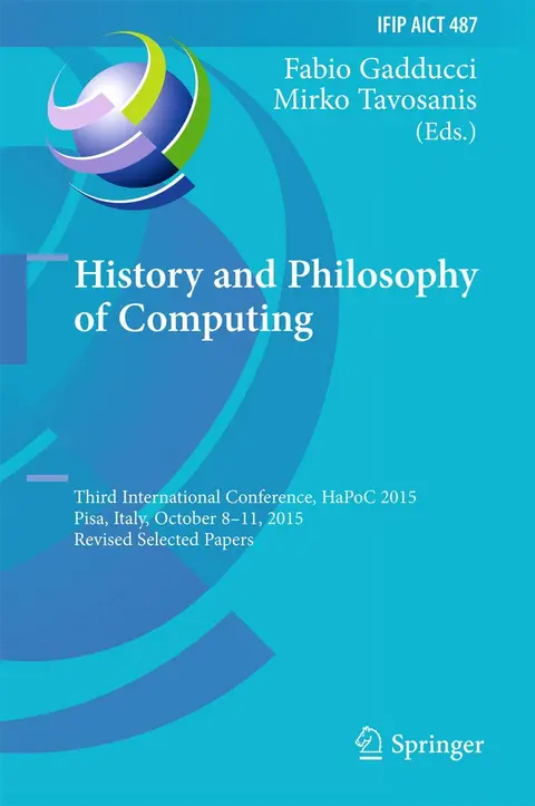 Cover of History and Philosophy of Computing