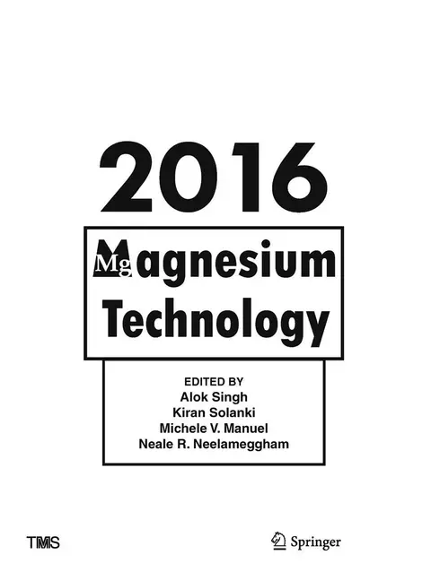 Cover of Magnesium Technology 2016