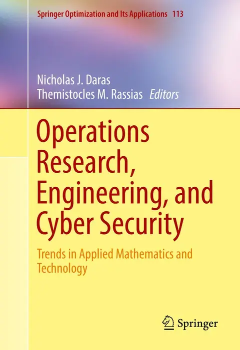 Cover of Operations Research, Engineering, and Cyber Security