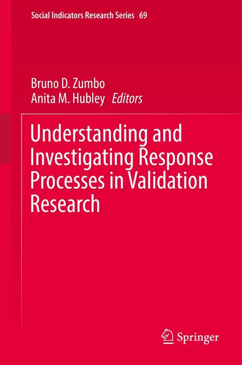 Cover of Understanding and Investigating Response Processes in Validation Research