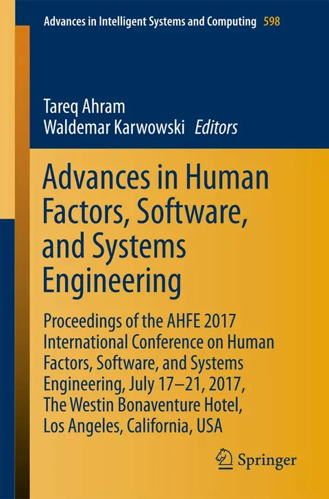 Cover of Advances in Human Factors, Software, and Systems Engineering