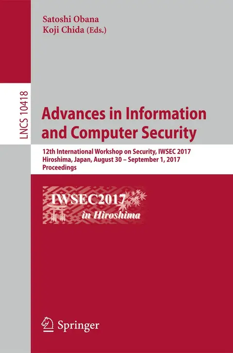 Cover of Advances in Information and Computer Security
