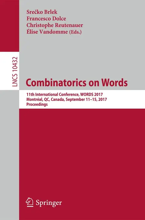 Cover of Combinatorics on Words