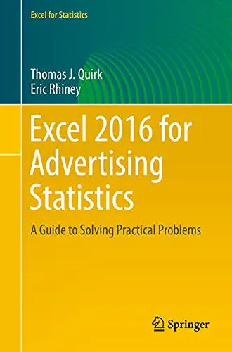 Cover of Excel 2016 for Advertising Statistics