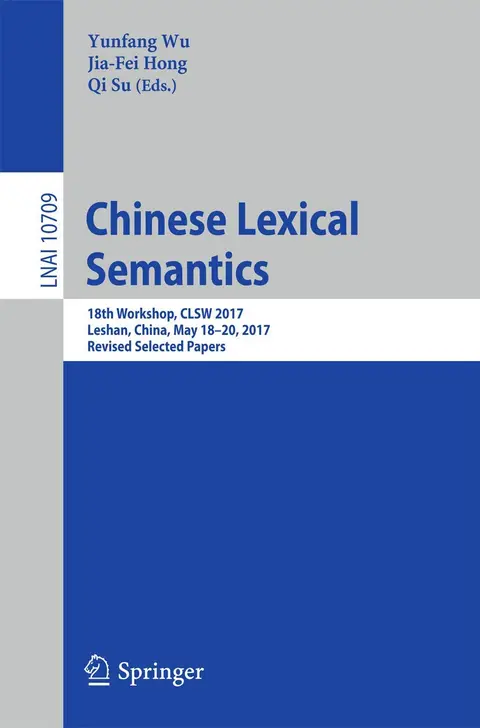 Cover of Chinese Lexical Semantics