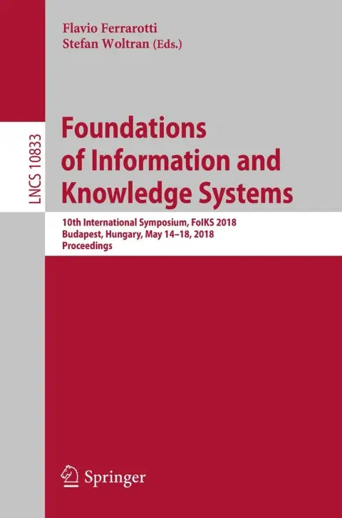 Cover of Foundations of Information and Knowledge Systems