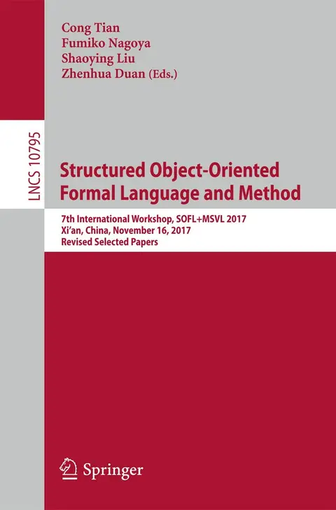 Cover of Structured Object-Oriented Formal Language and Method