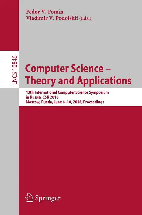 Cover of Computer Science – Theory and Applications