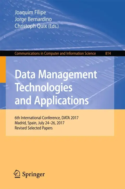 Cover of Data Management Technologies and Applications