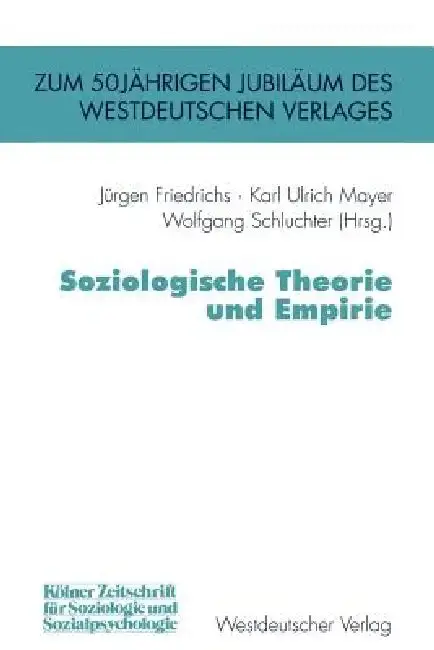 Cover of Soziologische Theorie Und Empirie