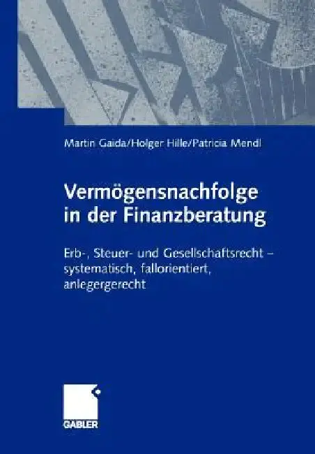 Cover of Vermögensnachfolge in Der Finanzberatung