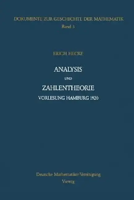 Cover of Analysis Und Zahlentheorie