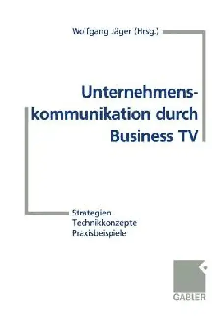 Cover of Unternehmenskommunikation Durch Business TV