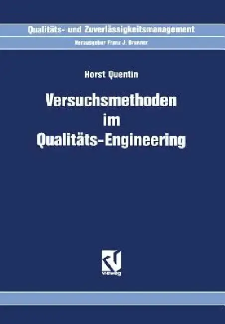 Cover of Versuchsmethoden Im Qualitäts-Engineering