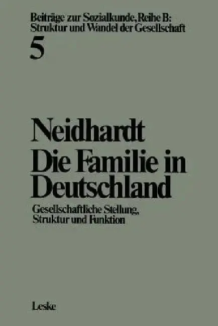 Cover of Die Familie in Deutschland