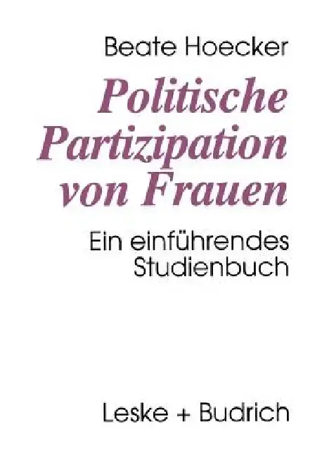 Cover of Politische Partizipation Von Frauen