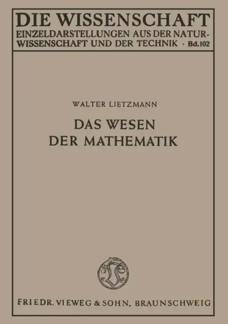 Cover of Das Wesen Der Mathematik