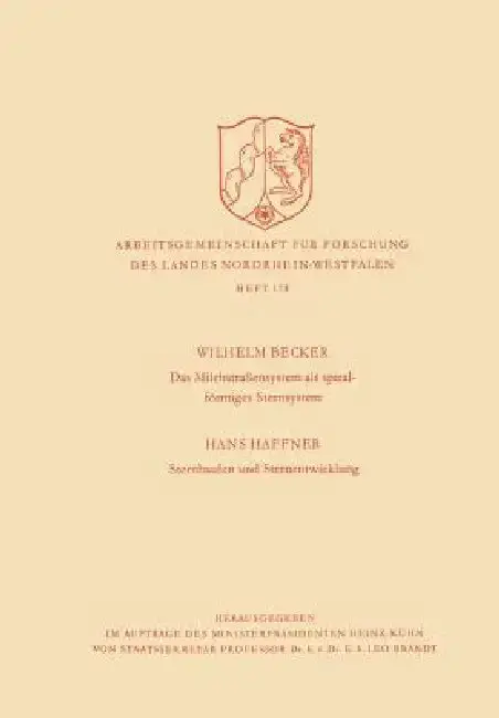 Cover of Das Milchstrasßensystem ALS Spiralförmiges Sternsystem / Sternhaufen Und Sternentwicklung