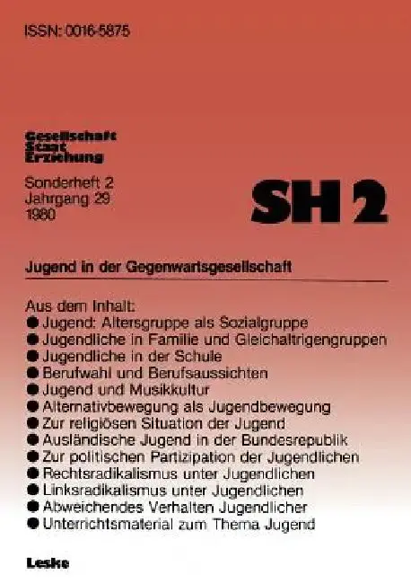 Cover of Jugend in Der Gegenwartsgesellschaft